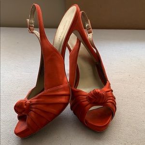 Nine West 4.25” satin heel